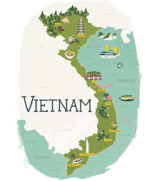 vietnam map