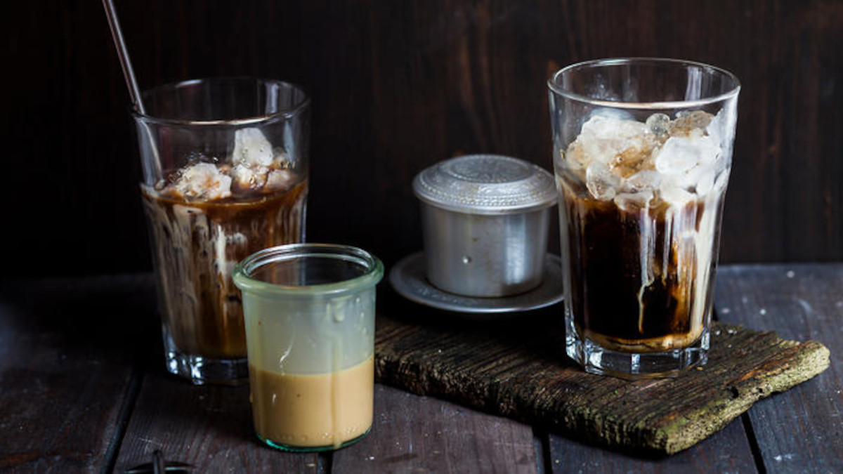 Vietnamese iced coffee with condensed milk