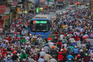 Traffic jams in Vietnam
