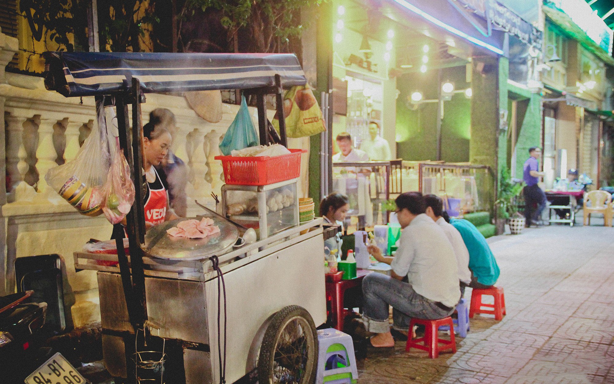 Street noodle Hu Tieu Go in Ho Chi Minh city