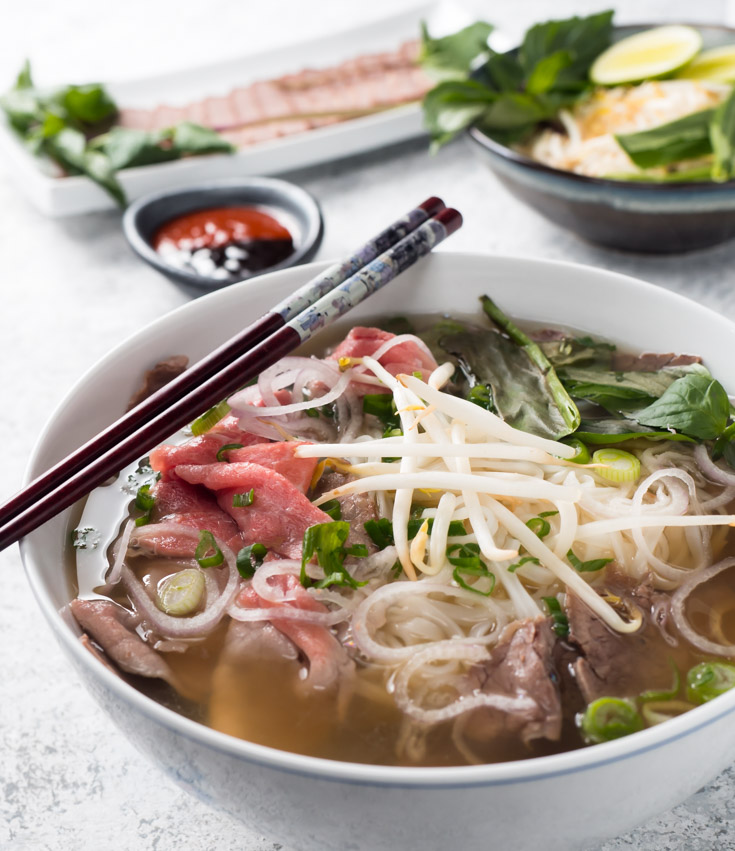 Beef Pho does not have peanuts
