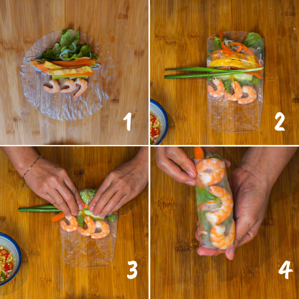 How to roll Vietnamese Fresh Spring Rolls