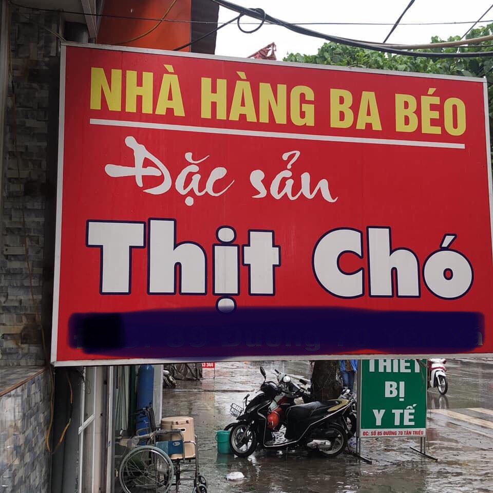 Dog meat restaurant in Vietnam